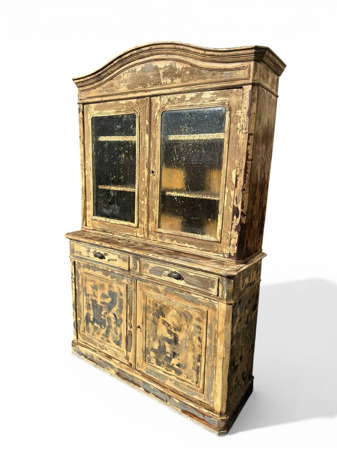 Large two-body sideboard Louis Philippe – blue beige patina