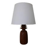Pineapple wooden lamp with fabric shade 650mm