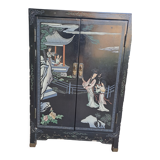 Black chinoiserie lacquer cabinet