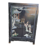 Black chinoiserie lacquer cabinet