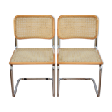 Beech & Cane 'Cesca' chairs by Marcel Breuer