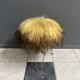 Yellow Angora sheep skin stool 1960s