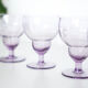 Purple wine glasses x5, art deco, delicate, antique, ancient