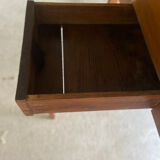 Antique table in folding round walnut