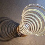 Vintage vase with green and gold trim.