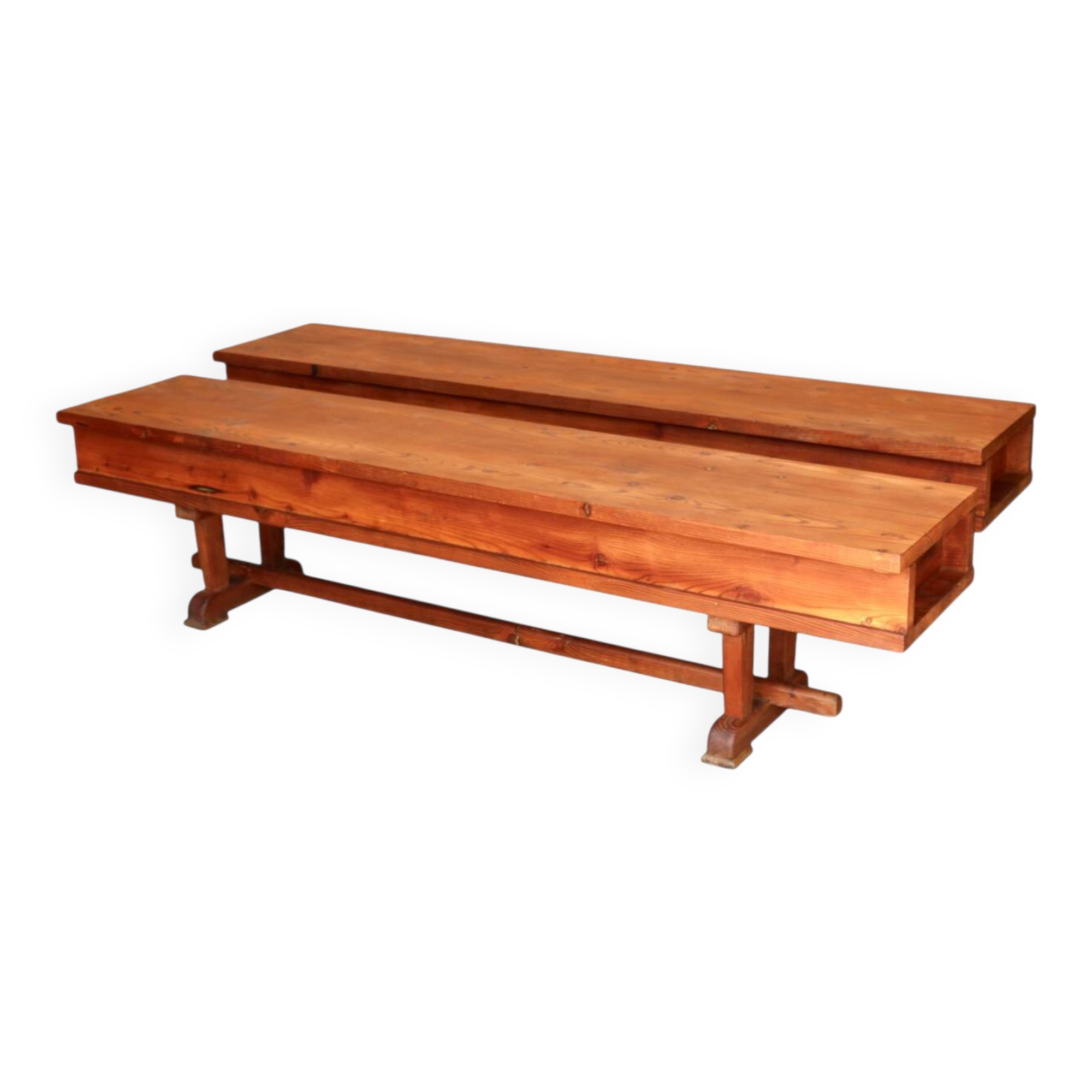 A pair of storage benches, France 1940s.