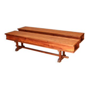 une paire de bancs coffres,