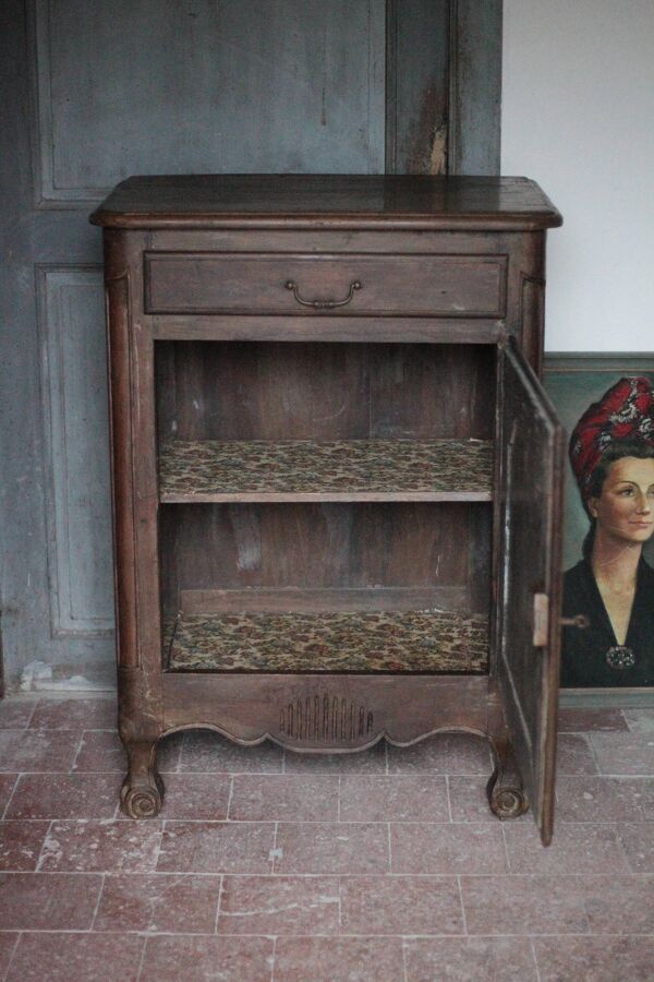 Confiturier bois massif, meuble de rangement bois ancien, meuble bois