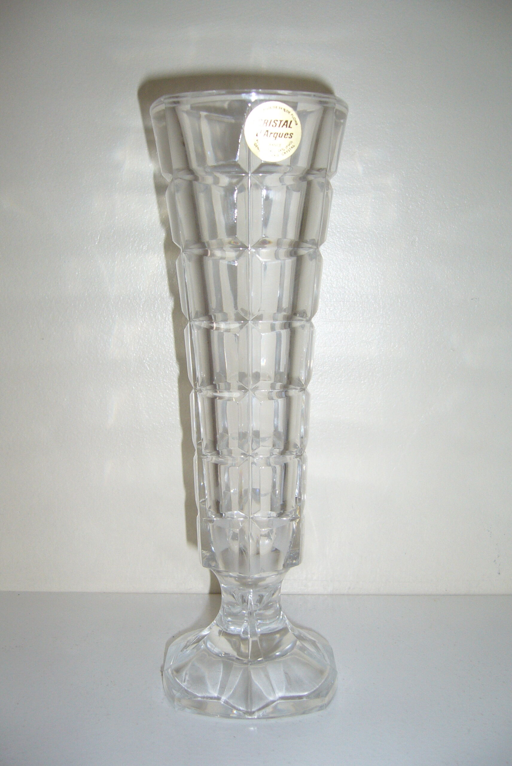 Vase soliflore neuf Cristal d'Arques