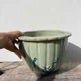 Chinese blue ceramic pot cover