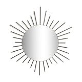 Golden metal sun mirror year 60