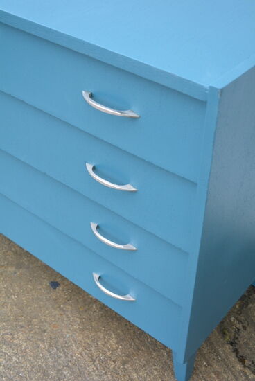 Blue vintage chest of drawers