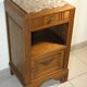 Chevet art deco chene et marbre