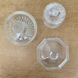Set of 3 vintage glass candy jars