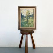 Tableau « L'arbre dans la vallée », huile sur panneau signée, 1936