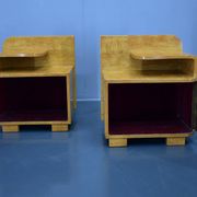 Ensemble de deux tables de chevet Art Déco Tchécoslovaquie, années 1939