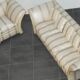 Sofa and armchair in colonial style with saber legs in resin, Italy, 1970s.