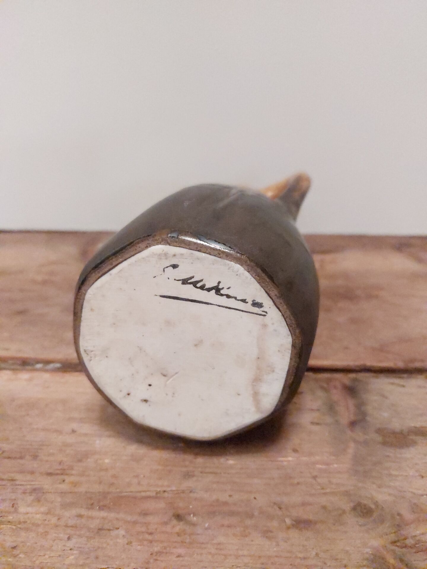 Vase Art Déco en grès flammé par Gilbert Méténier – 18 cm