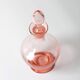 Pair of Rare Vintage Pink Glass Decanters / Empoli / Italy / 1930s