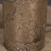 Antique Art Deco Silver Plated Waste Paper Bin c.1920