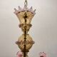 Venetian Pink Amber Murano Glass Chandelier 1960’s