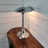 Chromed metal mushroom lamp from the 70s, 58 cm H