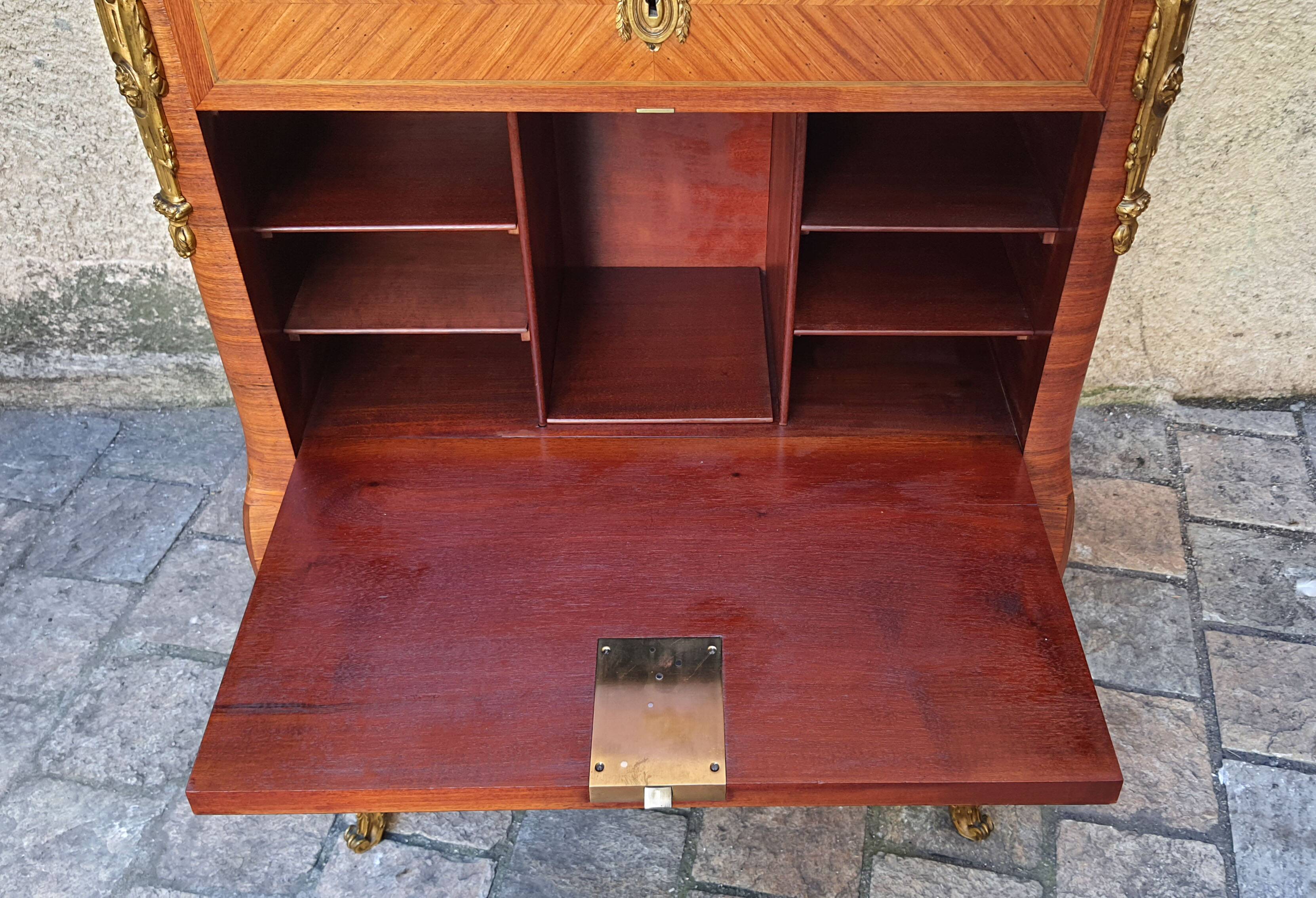 Louis XV Marquetry Bar Cabinet