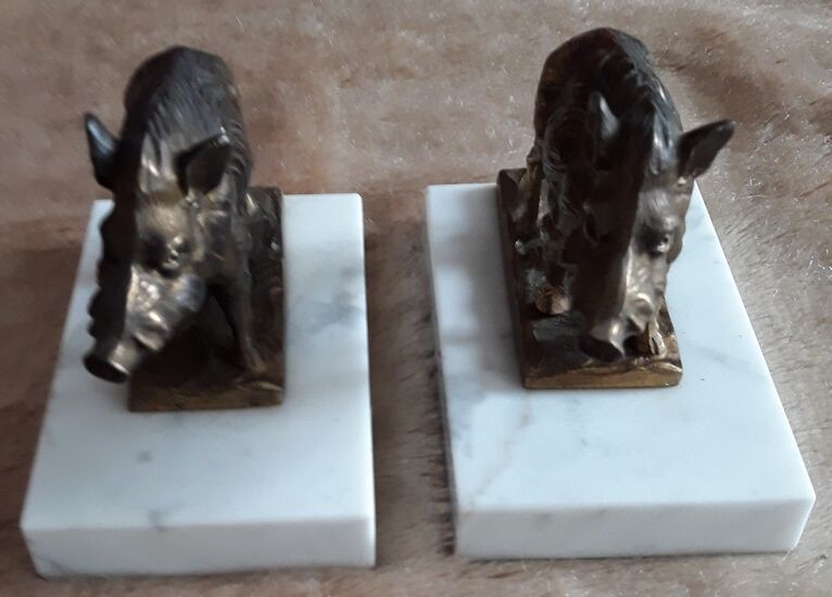 Bookends - boars - 50s