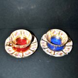 Set of 2 vintage kitsch cups in German porcelain RWK