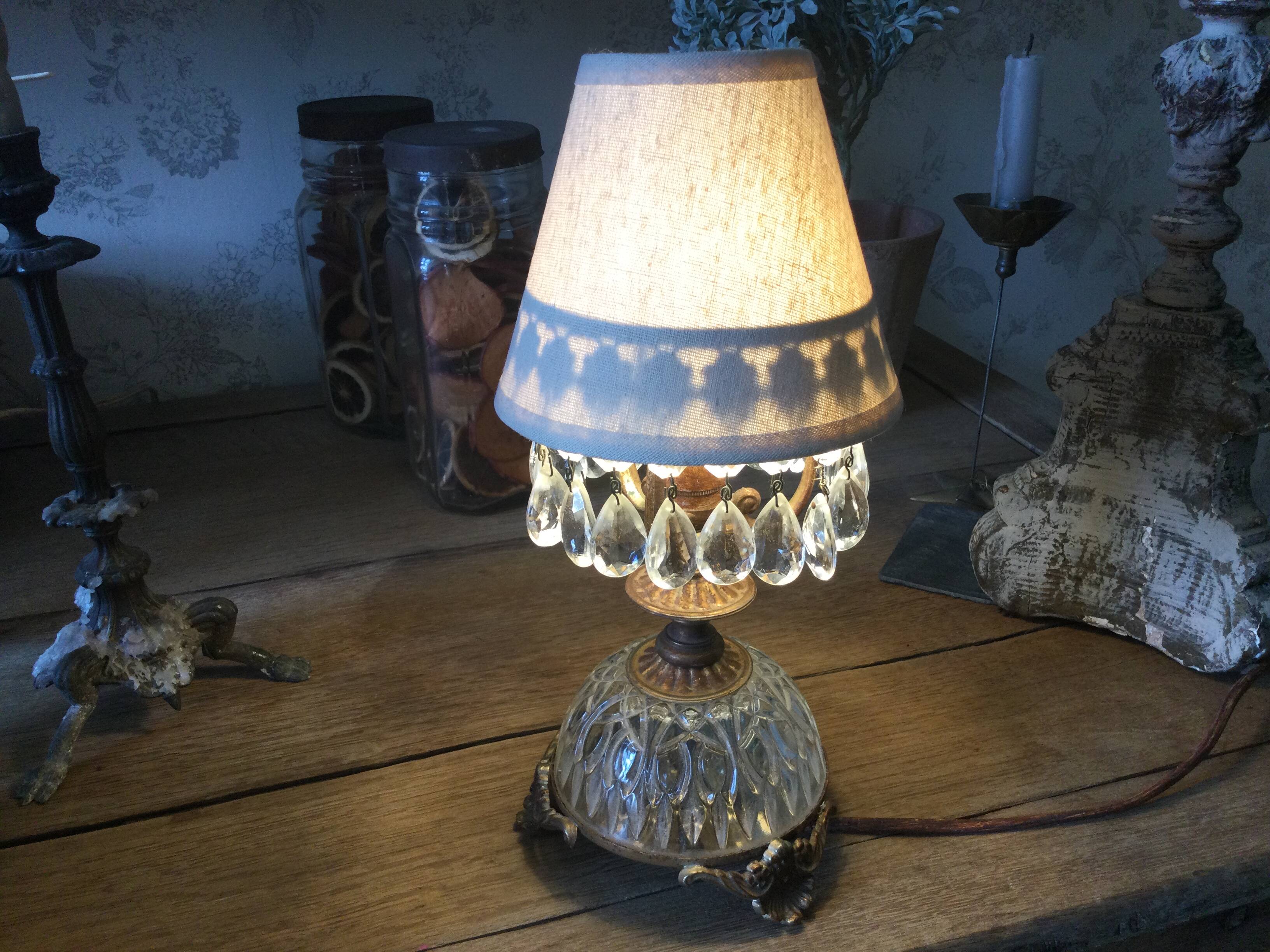 Small antique lamp with tassels