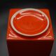 Pots Spagnolo pour Sicart 2 orange et blanc 1970s