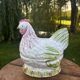 Superbe terrine en barbotine zoomorphe poule Caugant