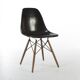 Chaise d'appoint noire Eames DSW originale vintage Herman Miller