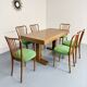 Wooden marquetry dining table designed by Dieter Waeckerlin from the 1960s.
