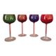 Ensemble verre à pied multicolore