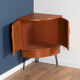 Retro teak 1960s g plan fresco corner unit bar drinks cabinet on hairpin legs