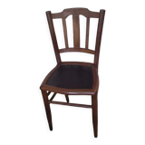 Wooden chair bistro restyled seat black