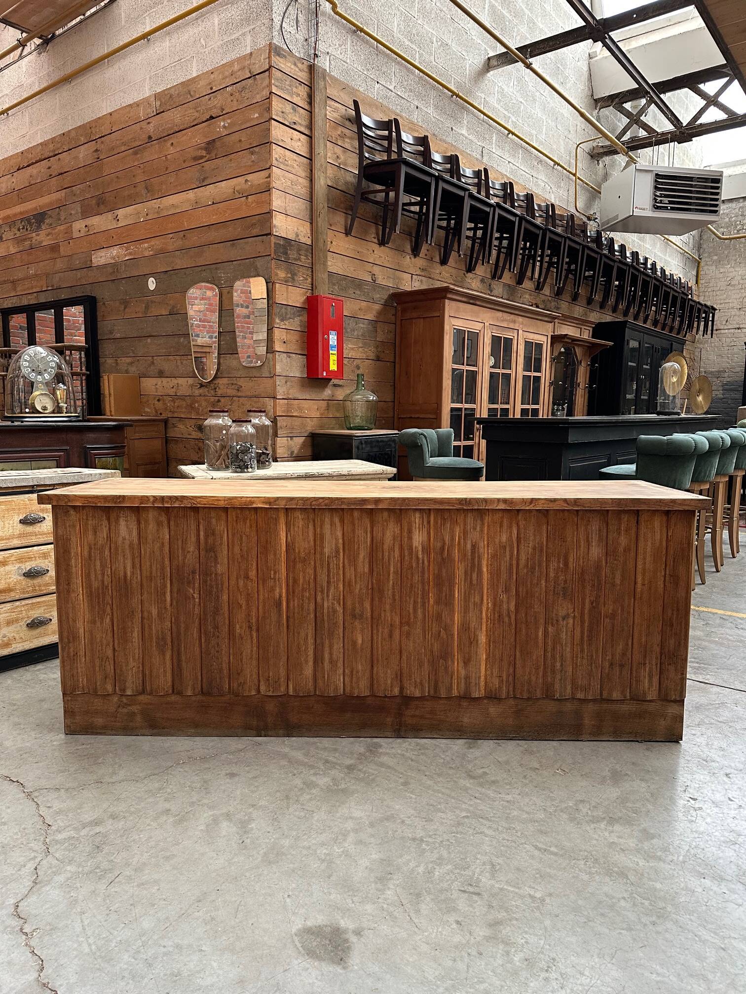 Art Deco counter in solid oak