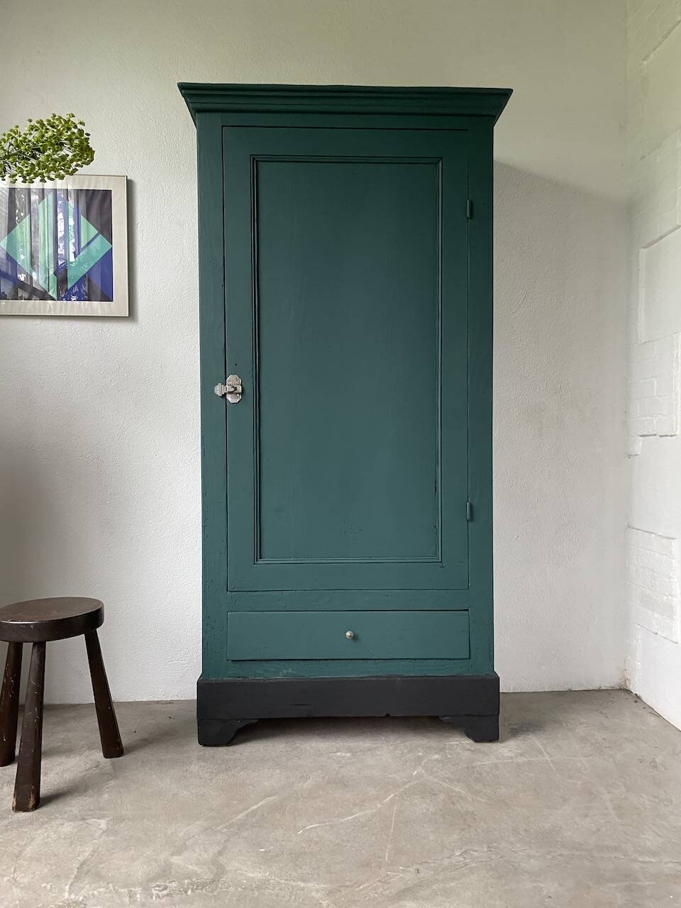 Green hosiery cabinet