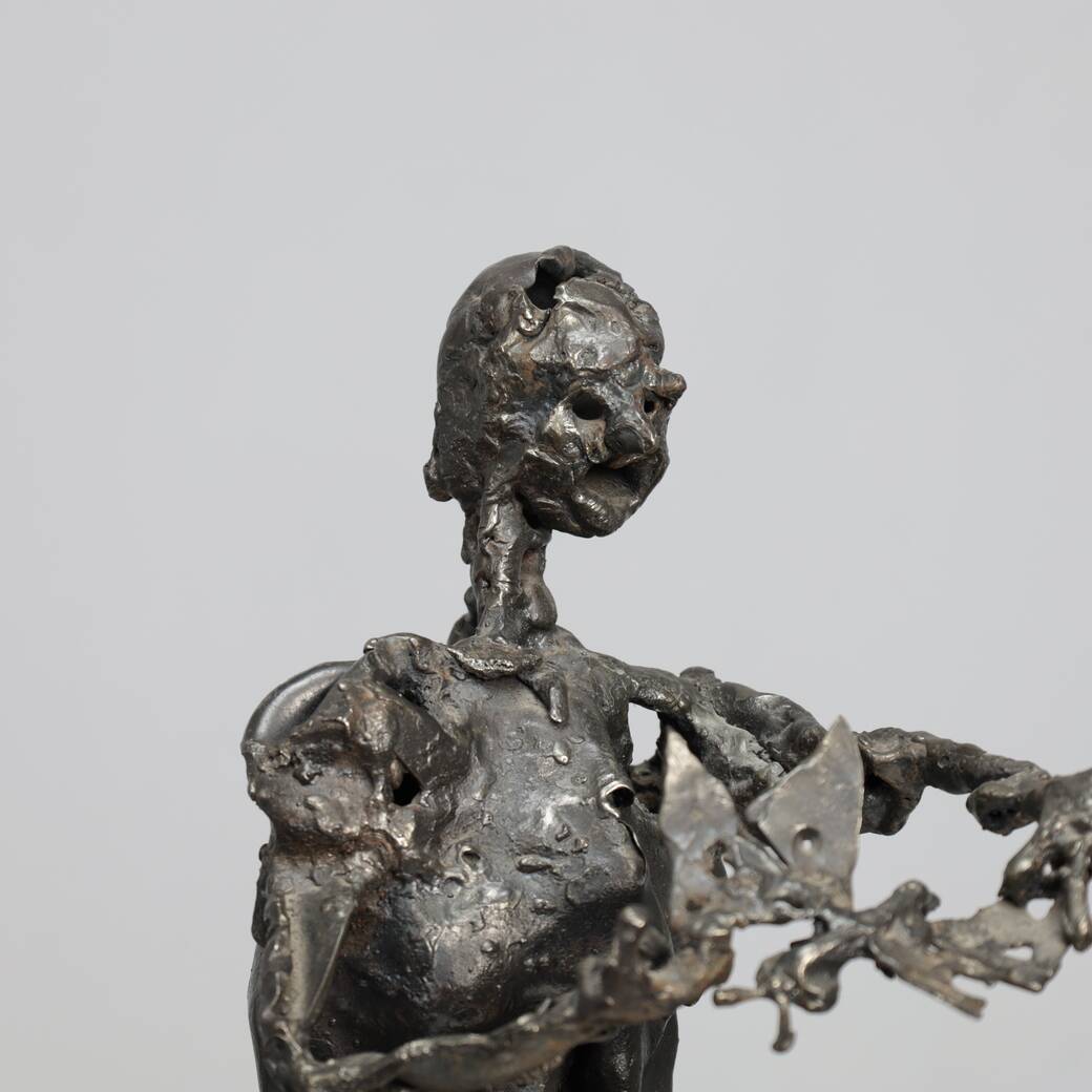 Expressive standing figure by Anthony Binstead, Belgium 1980s