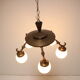 Art deco 5 flamming chandelier 1930s