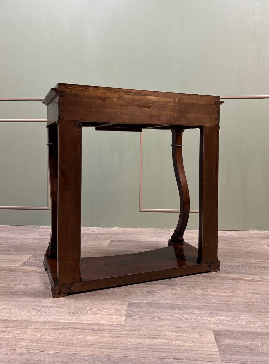 Console in flamed mahogany from empire 19th century