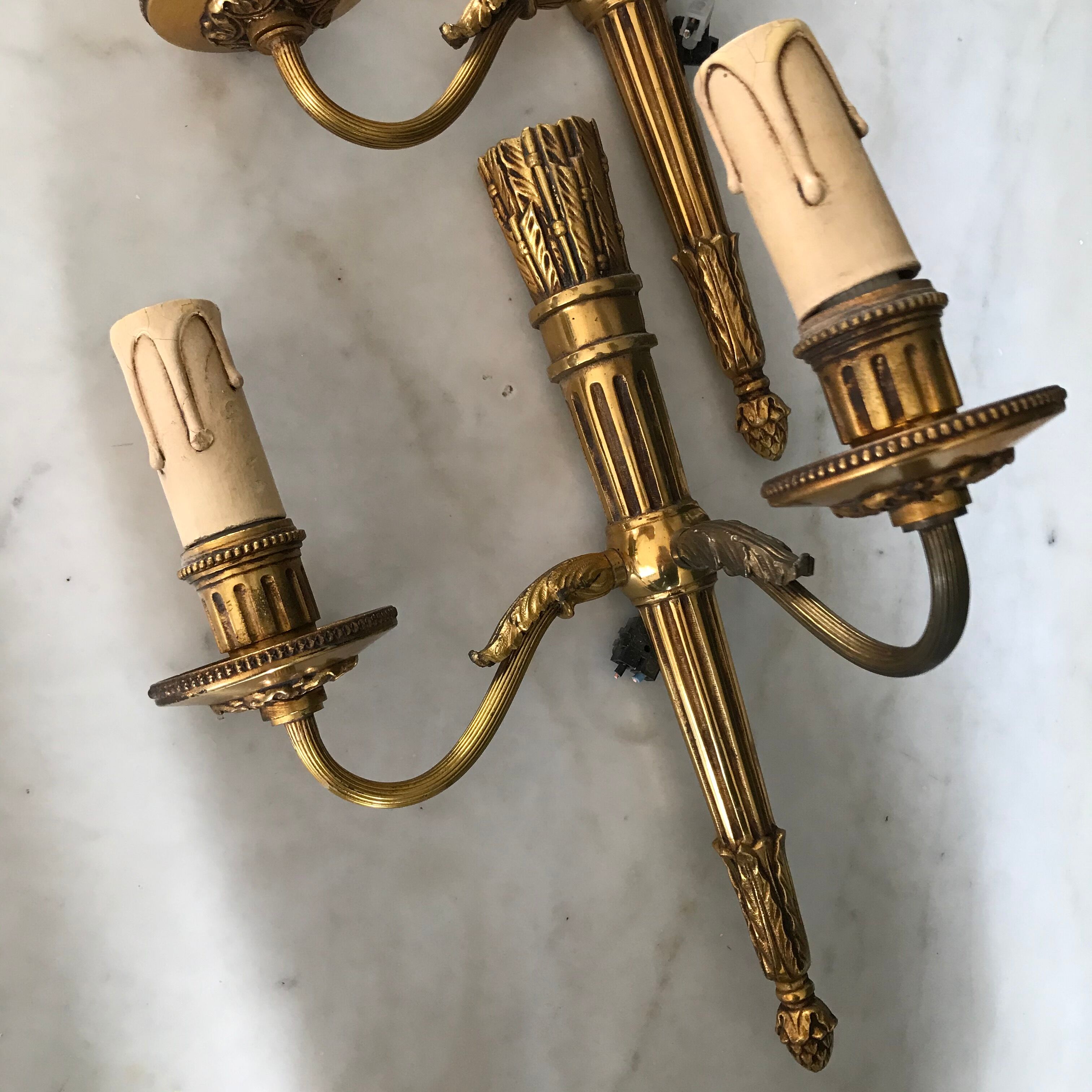 Pair of bronze appliques