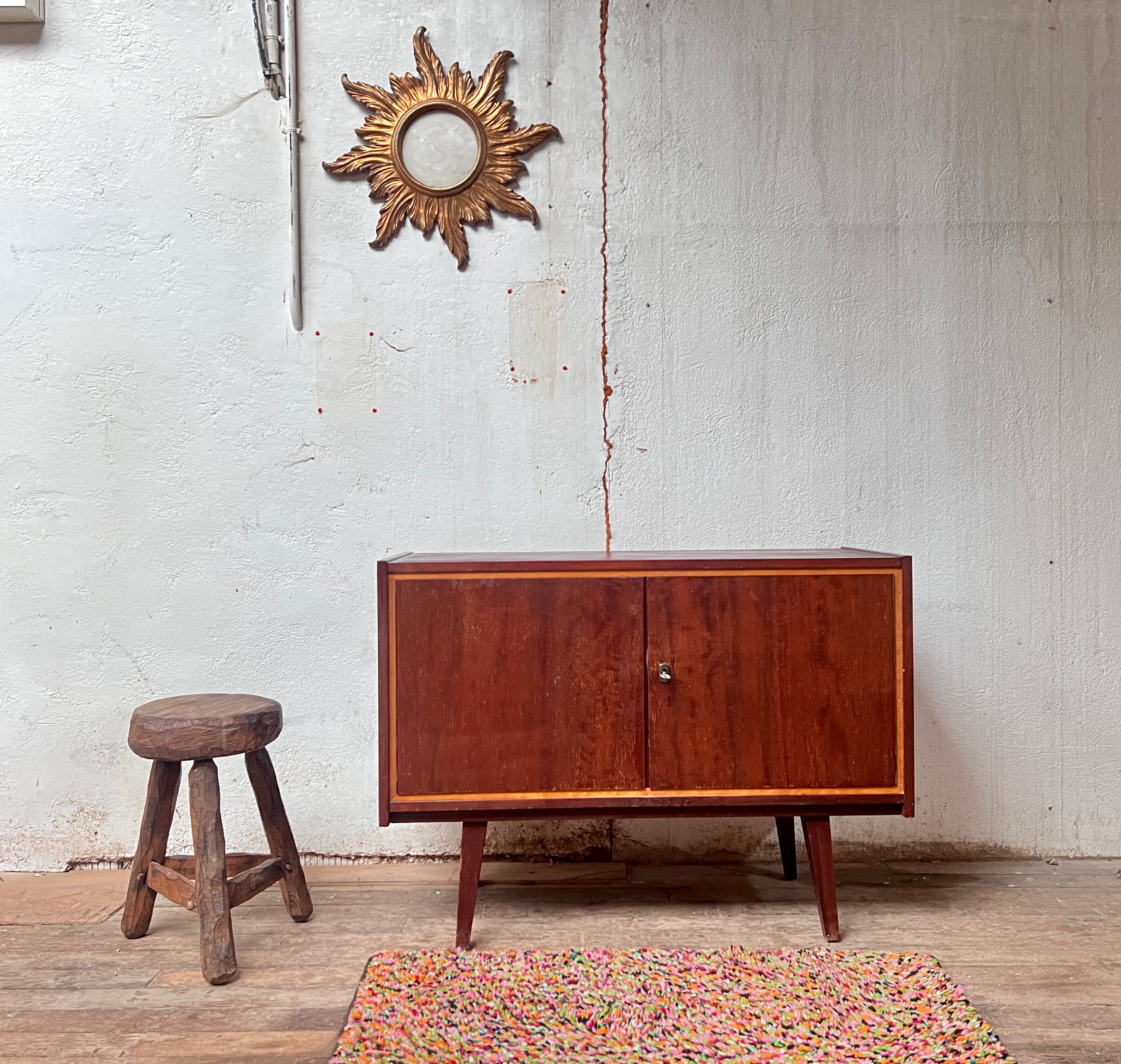 Vintage Scandinavian style sideboard with compass legs