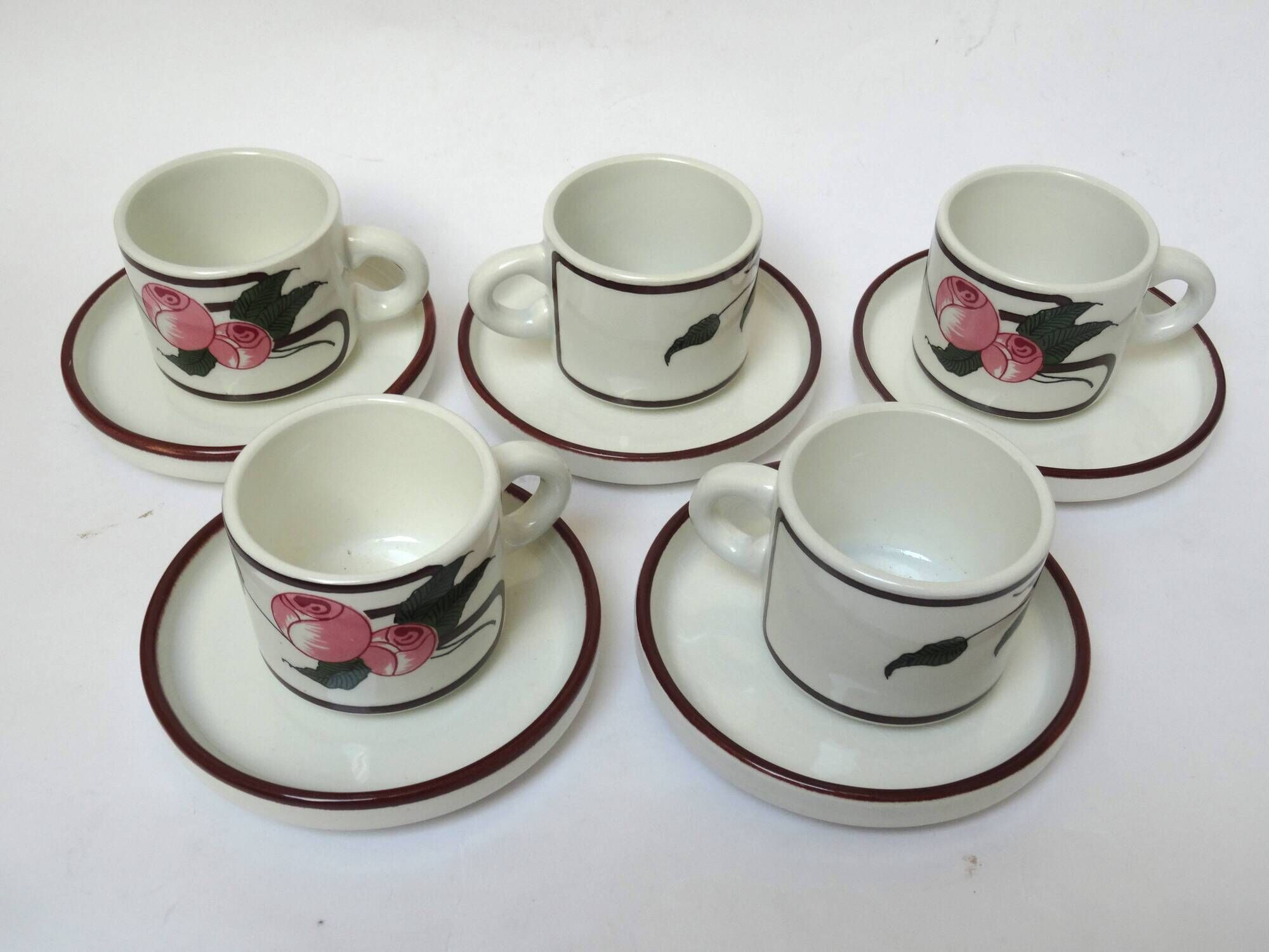 6 Art Deco coffee cups Salins