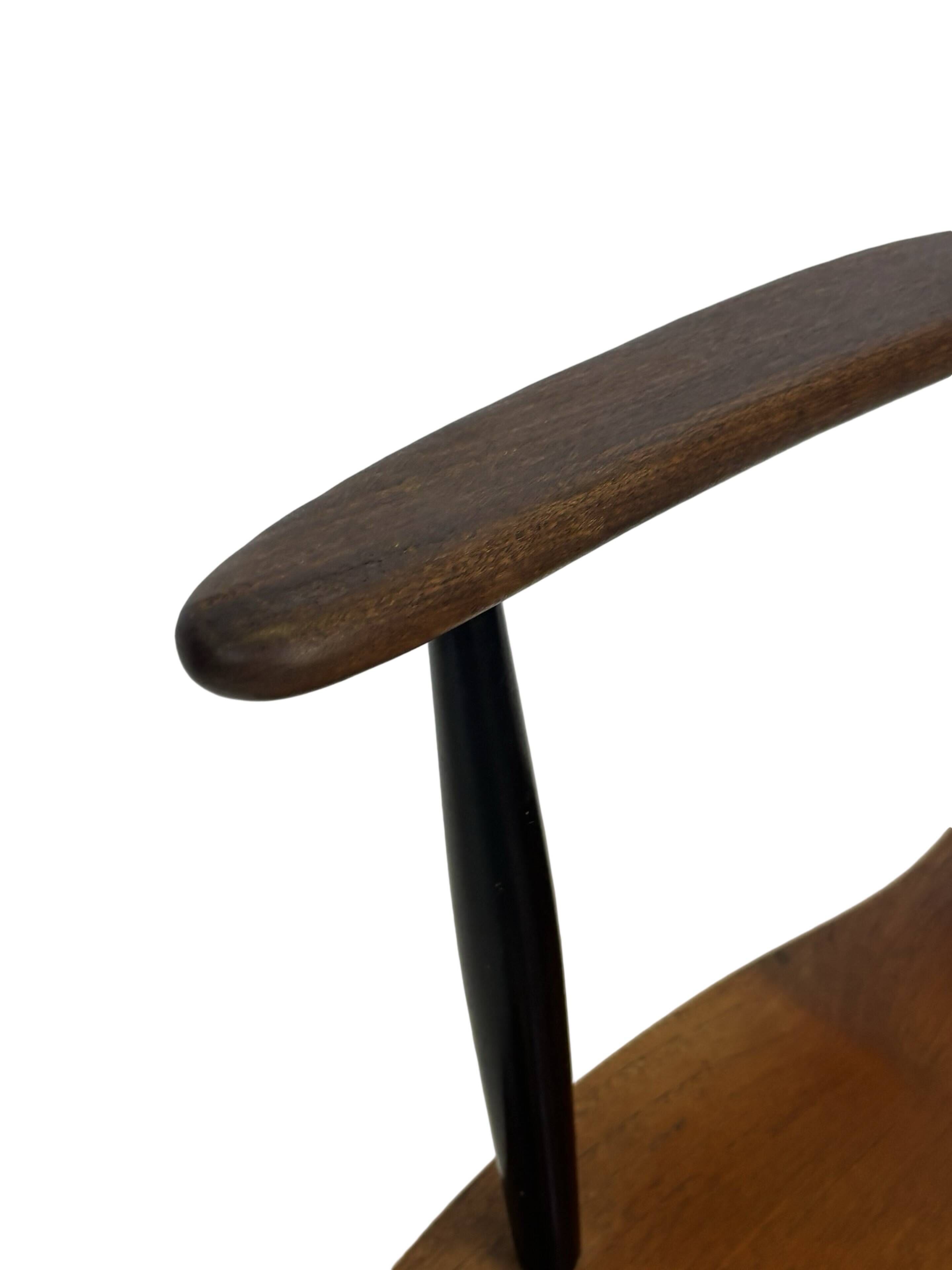 Vintage Danish spindle chair from the 1960s, Tapiovaara style armrests