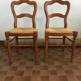 Set of 2 Baumann straw chairs