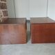 Pair of vintage Scandinavian design modules, bedside table, chest of drawers, sideboard, table.