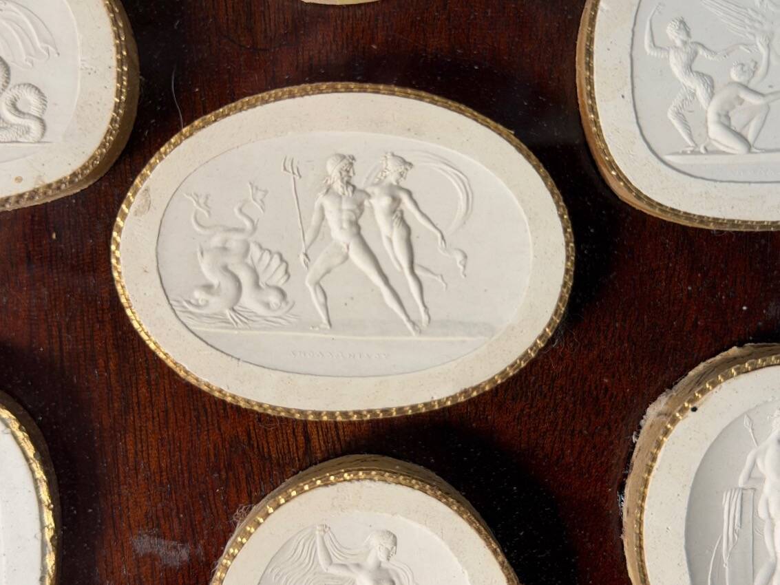 Collection of intaglio casts, souvenir of the Grand Tour, workshop of P. Paoletti, circa 1820.
