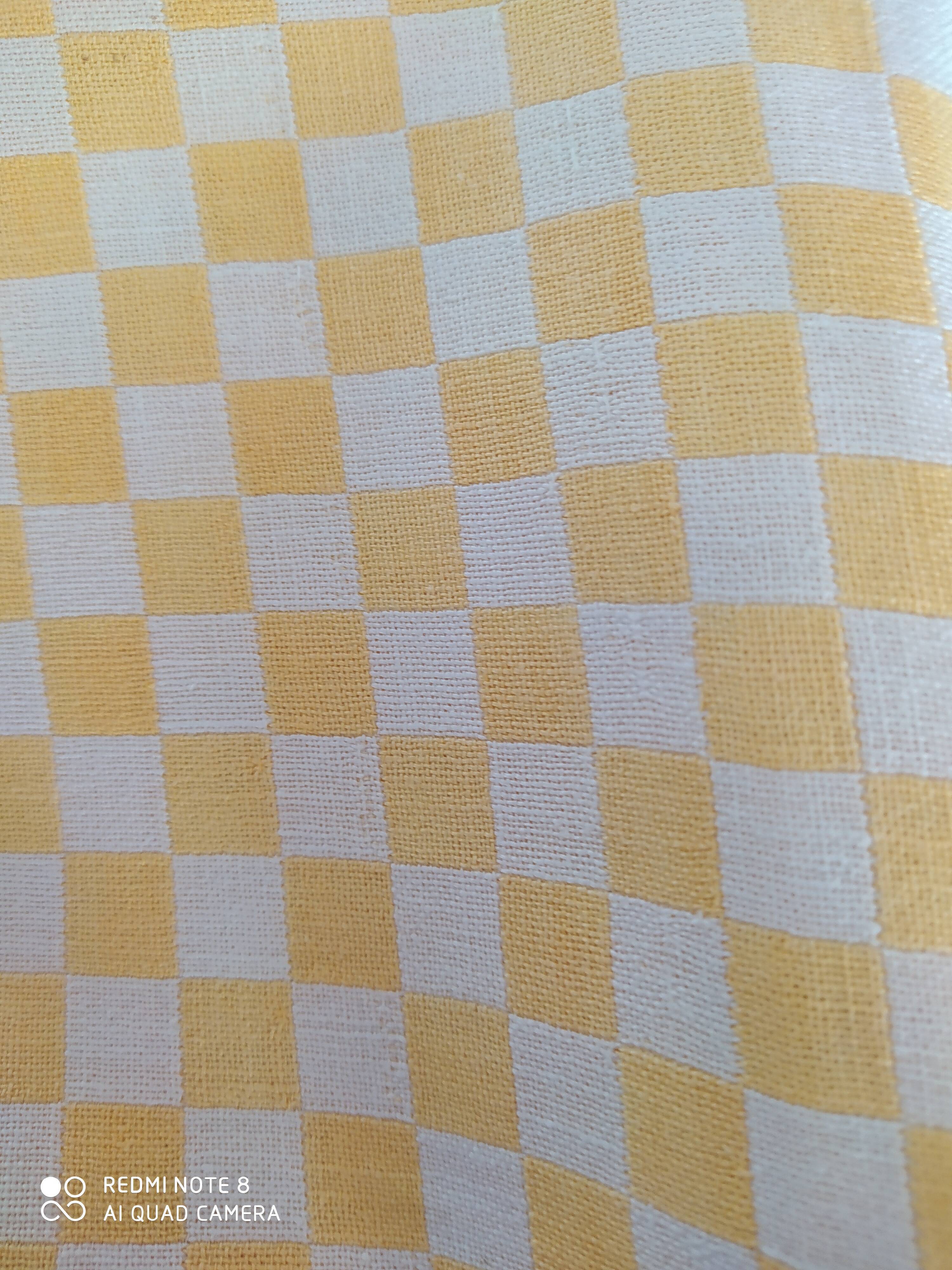 Rectangular vintage cotton tablecloth